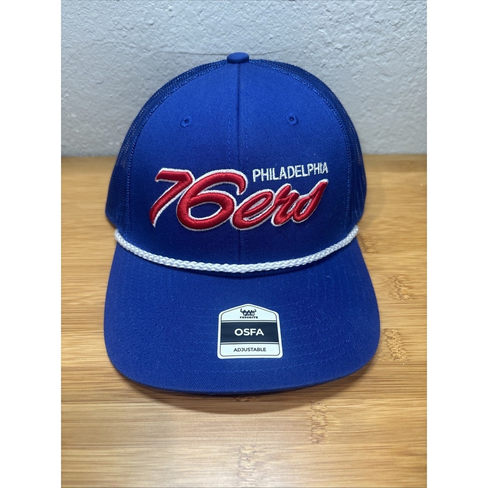 Philadelphia 76ers Hat Adult OSFA Blue NBA Fan Favorite Snapback Trucker Cap NWT